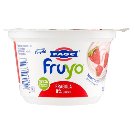 Fruyo Yogurt 0% Grassi alla Fragola, 150 g